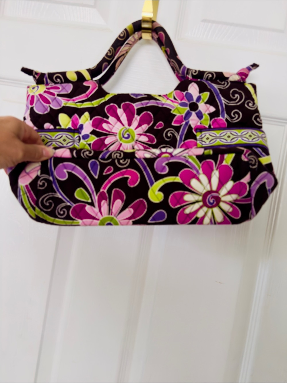 Vera Bradley Gabby Tote in Purple Punch Fabric Retired - Picture 4 of 4